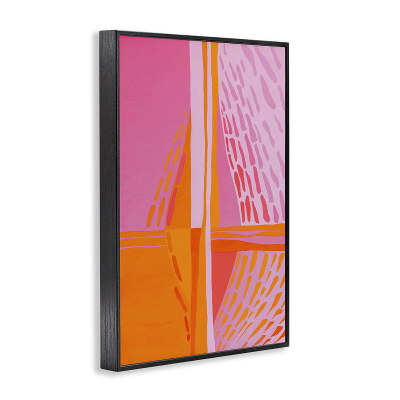  «Centric Pink», estampe numérique encadrée par Incado, H 18 po x l 12 po, Giclée encadrée noir minuit