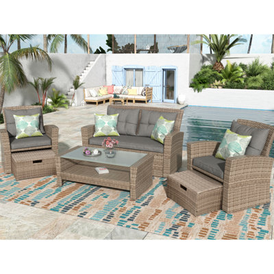 U-Style Patio Furniture Set
