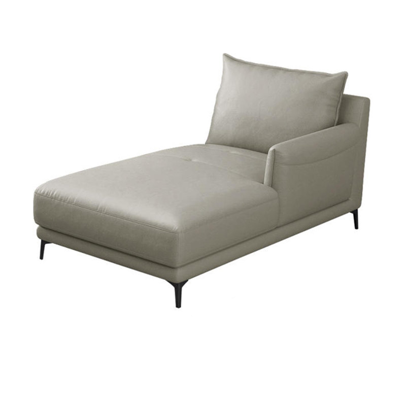Chaise longue inclinable en similicuir, Accoudoir à gauche (vu de face), Livide