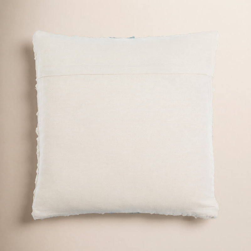 Coussin Alivia, Housse de coussin seulement - sans coussin, Bleu sarcelle foncée, 20 po x 20 po