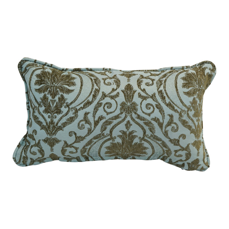 Coussin lombaire à motif floral en jacquard