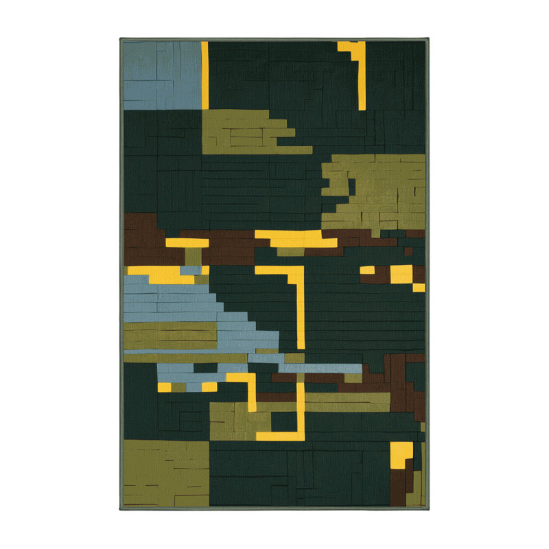 Shaded Squares Rug, Rectangle 8' x 10'