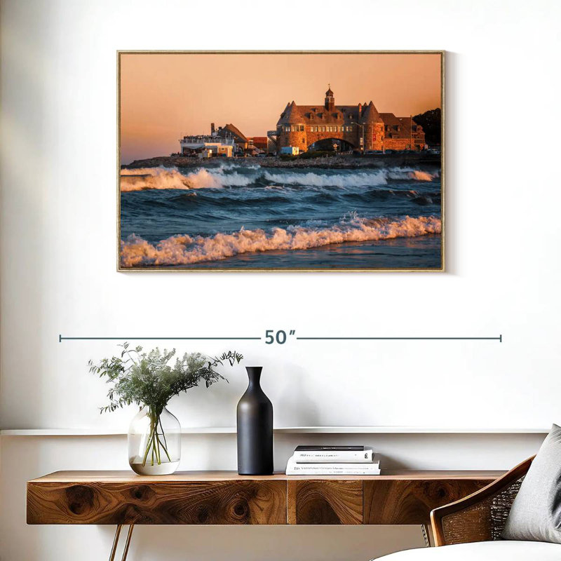 Narragansett Towers, Cadre flottant en bois naturel, 37 po x 25 po