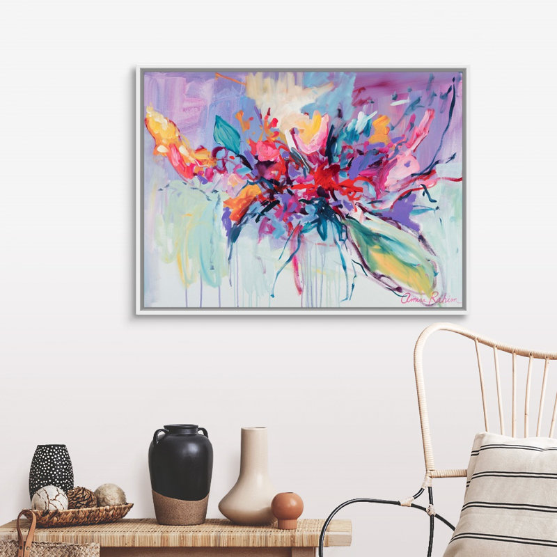"Matters of the Heart" par Amira Rahim, reproduction d’art sur toile, H 32 po x l 42 po x P 1,75 po, Toile blanche encadrée