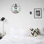 Décoration murale horloge ronde 12 po x 12 po Coastal Blue White