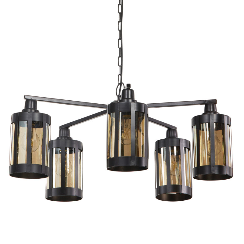 Lustre en métal et verre 25 lumières l 25 po