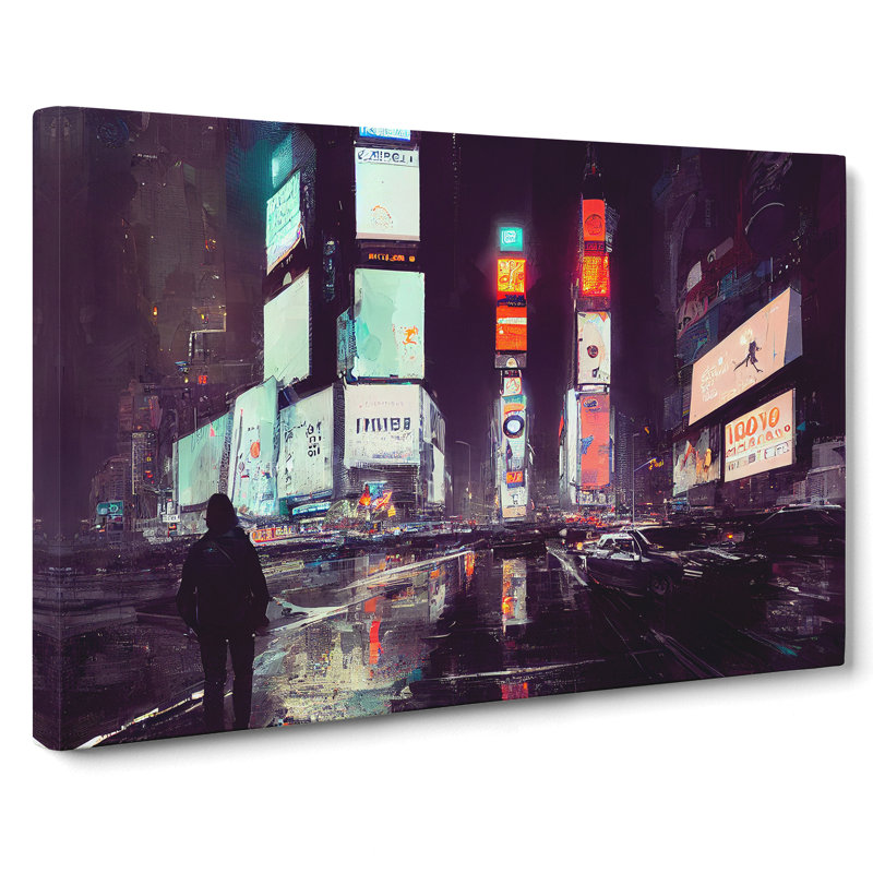 XXX-H1022-WF-6426X New York Times Square Art Vol.6 - Wrapped Canvas Print, 35cm H x 50cm W x 3cm D
