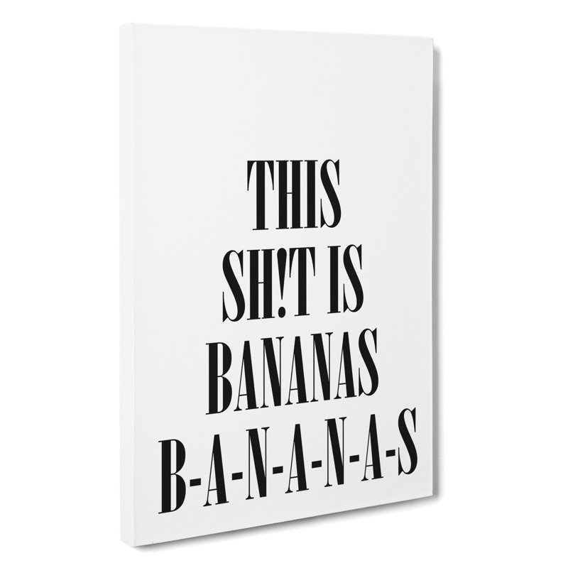 Bananas - Wrapped Canvas Print, 50cm H x 35cm W x 3cm D