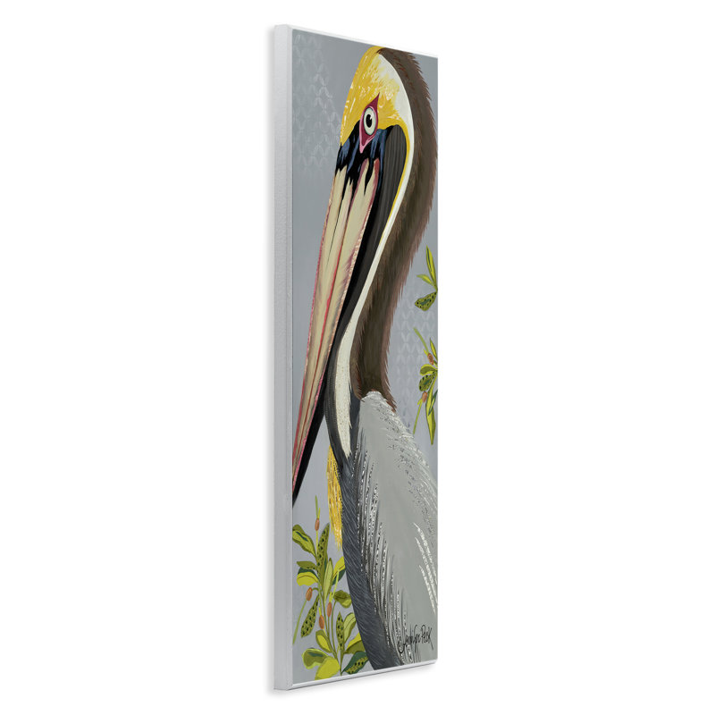 «Pelican on Gray» par Jennifer Peck