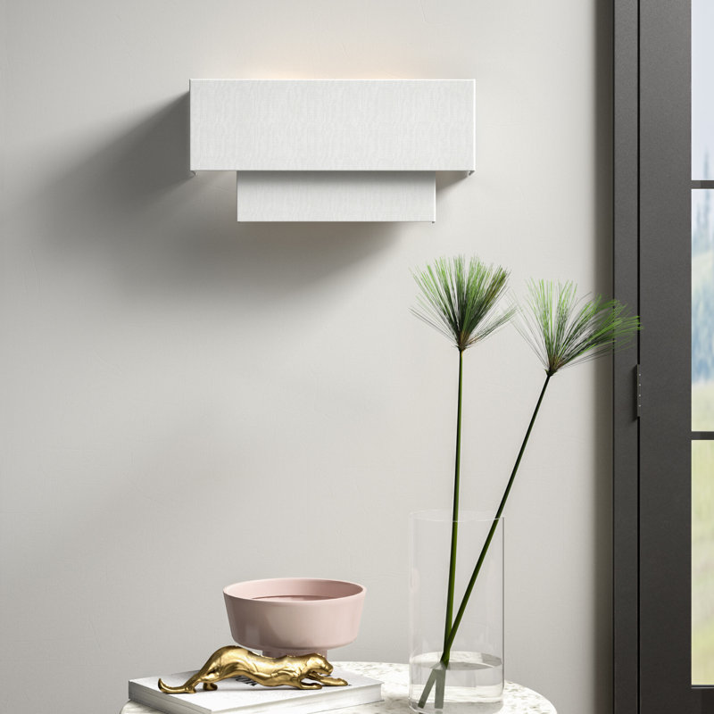 Cebron Steel Flush Mounted Sconce, 8" H x 13" W x 3.88" D