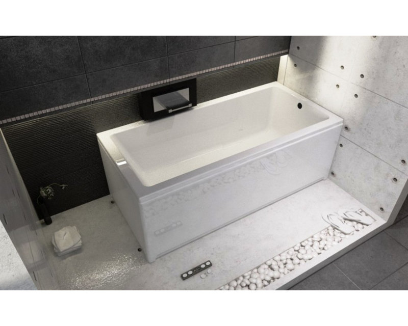 x Soaking Acrylic Bathtub, 80cm H x 210cm L x 100cm D