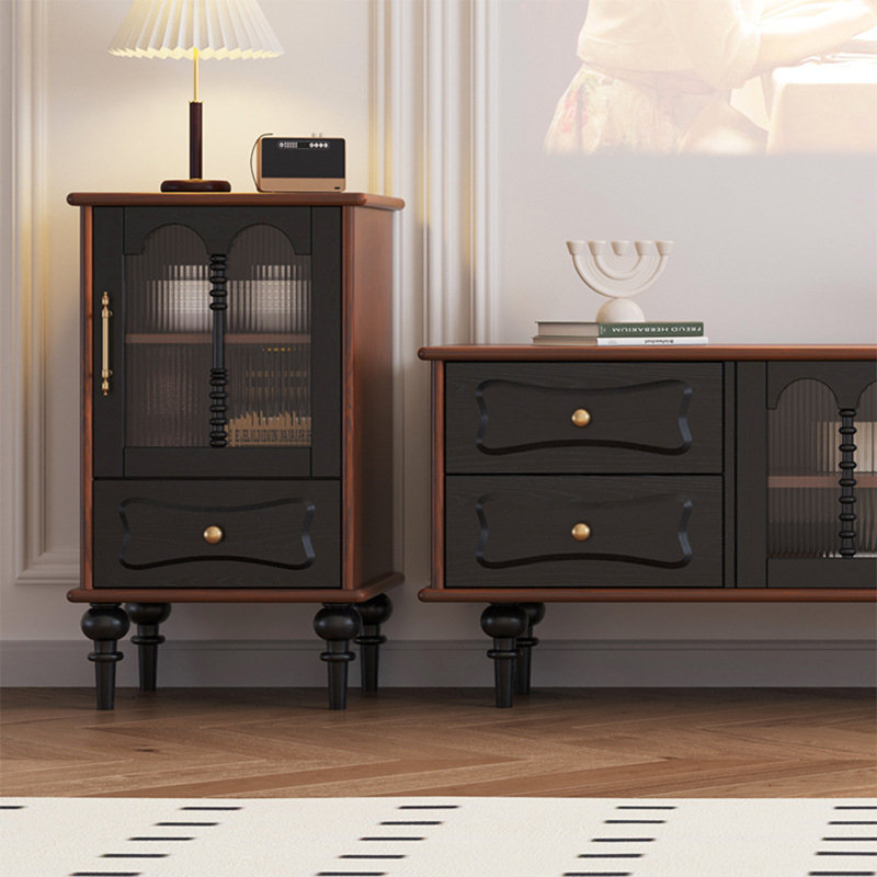 Vitrine rétro de style Wabi Sabi, H 43,31 po x l 19,69 po x P 15,75 po