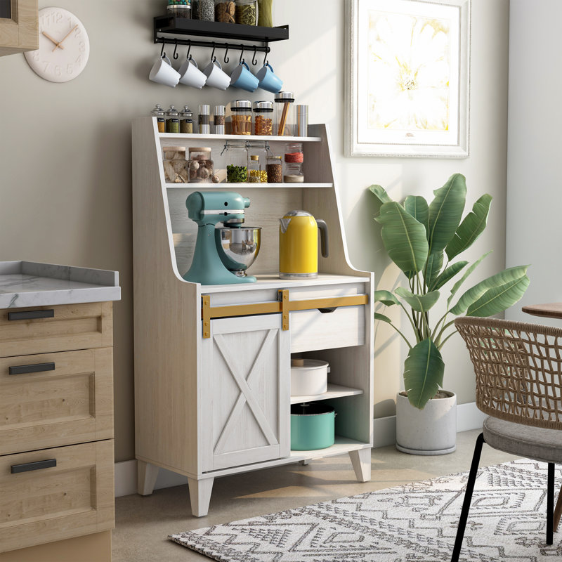 Étagère de boulanger 31,25 po avec tablettes en bois