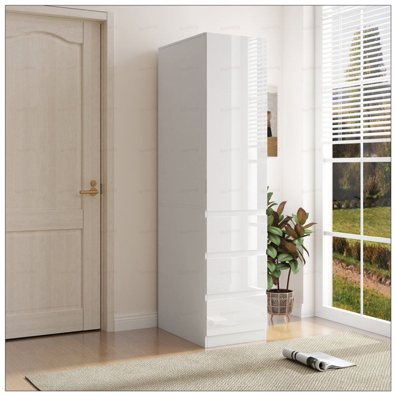 Armoire de rangement spacieuse avec tablettes, tiroirs et portes pour une organisation efficace et une esthétique moderne