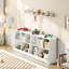 Bibliothèque blanche pour enfants et casier de rangement pour jouets, armoire en L pour chambre d'enfant, salle de jeux, couloir