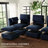 Velvet & Plush Corduroy Fabric Sofa L-Shaped Living Room Couch Large Modular Sectional Sofa With Movable Ottoman-474539438
