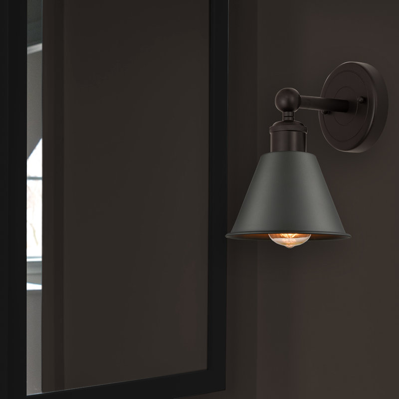 Harlan Steel Armed Sconce, Brown / Oil Rubbed Bronze