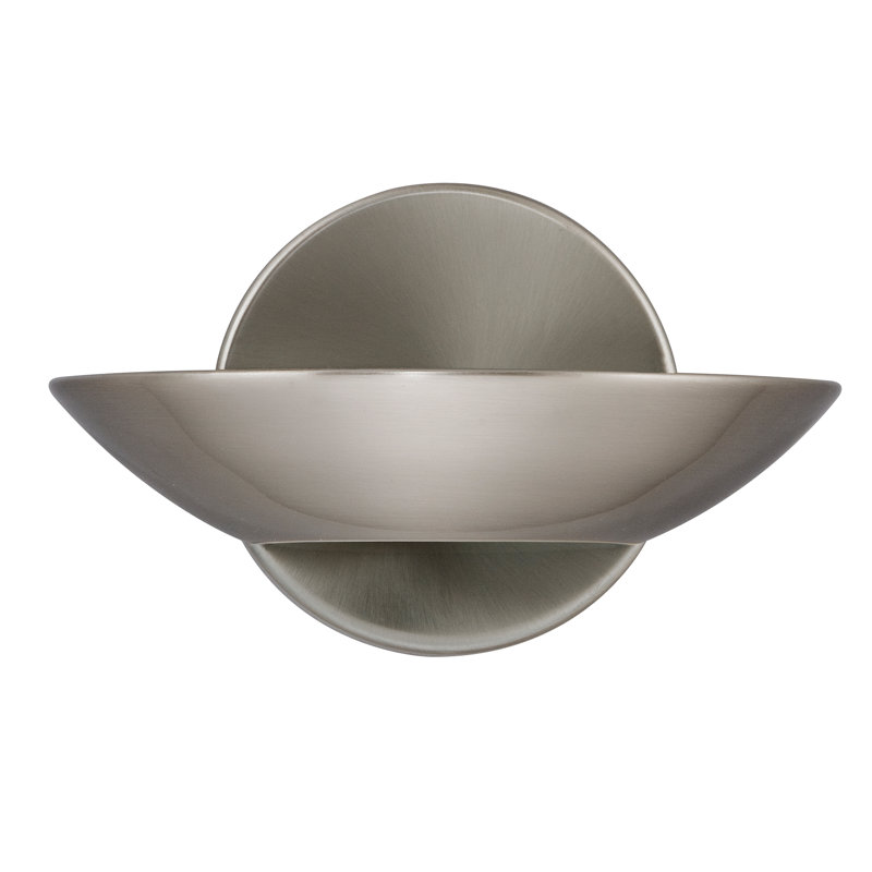Eta LED Flush Mounted Sconce, Satin Silver