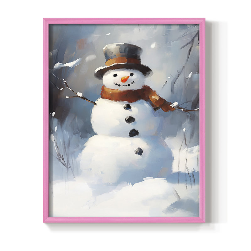 Art des Fêtes de Noël - série 2-CCGCLXX, reproduction d'art encadrée - bois massif, H 15 po x l 12 po, Rose