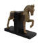HORSE BOOKENDS 24cm Carved Wood Effect