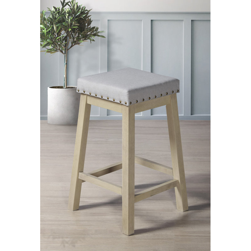 Tabouret de comptoir 25,4 po Angelino, Gris antique