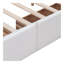 Lit plateforme tapissier avec tête de lit classique et 4 tiroirs, aucun sommier nécessaire, tissu en lin, grand lit blanc-431627654
