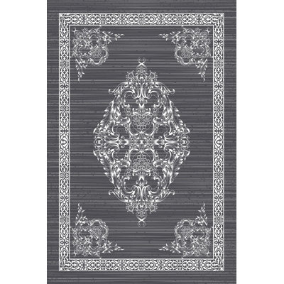Tapis tissé de qualité supérieure, 5,2 x 7,5 pieds, 100% polyester, antibactérien, PVC antidérapant | Imprimé numérique 3D, hauteur de poils de 0,3 po | Lavable à la machine, idéal pour le salon et la chambre à coucher