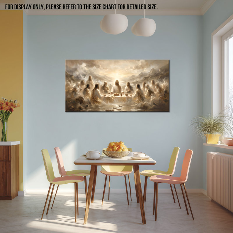 Jésus, art mural la dernière Cène, peinture à l'huile, art mural chrétien pour salon, salle à manger, église, salle de prière, décoration murale biblique religieuse pour la décoration intérieure, 16 po x 32 po