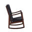 Chaise berçante en cuir synthétique Raina