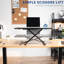 Montant de bureau simple noir