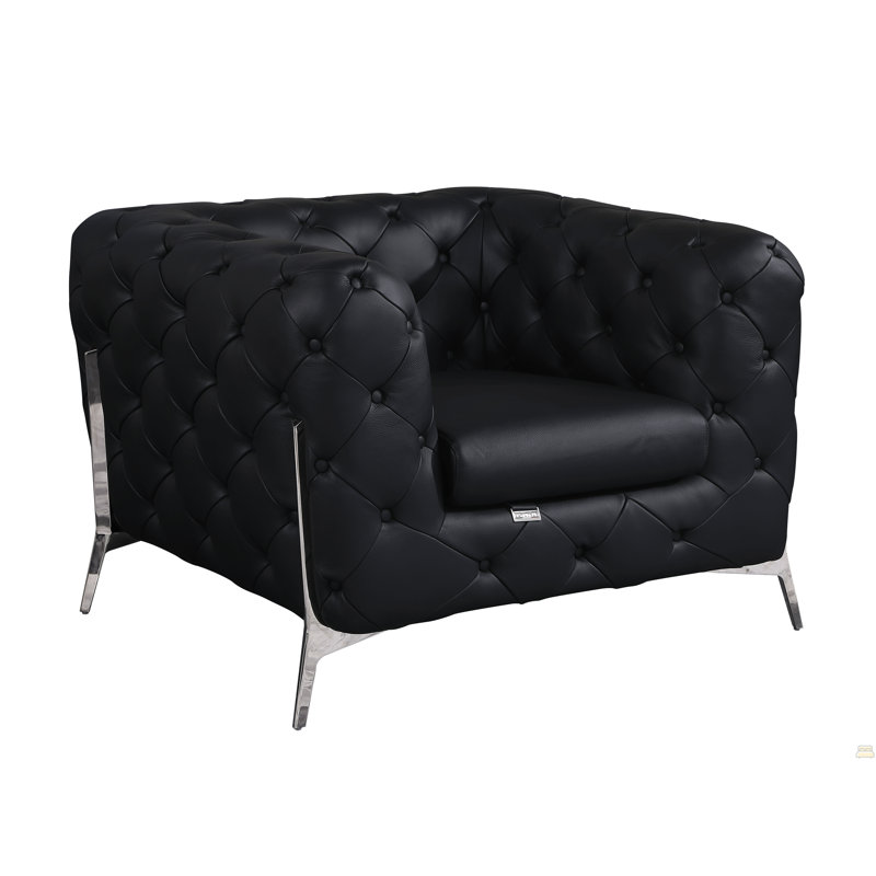 Fauteuil Global United en cuir italien pleine fleur 100 % véritable