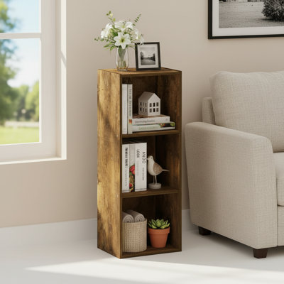 3-Shelf White Storage Rack, Dedicated For Living Room Bedroom Home Office, Simple Bookcase by Lark Manor