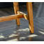 Banc d'extérieur en bois d'acacia massif avec coussin Mochun