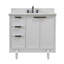 Meuble-lavabo simple 37 po avec plateau en quartz Evart-205592583
