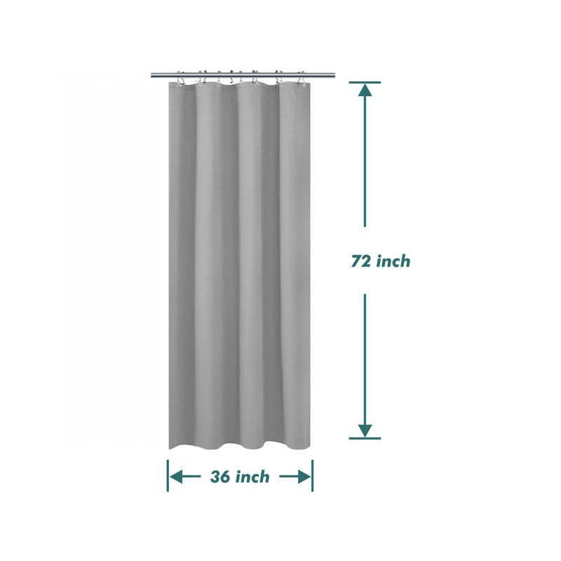 Rideau de douche Hotel Luxury, Gris, H 72 po x l 36 po