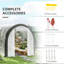 Outsunny 3 x 2(m) Walk-in Polytunnel Greenhouse, Upgraded Structure White