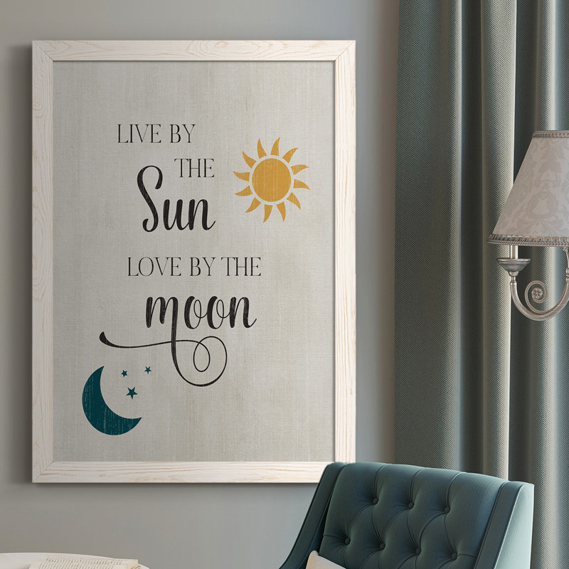 Soleil et lune - reproduction d'un cadre photo sur toile, H 37,5 po x l 27,5 po x P 1 po, Blanc