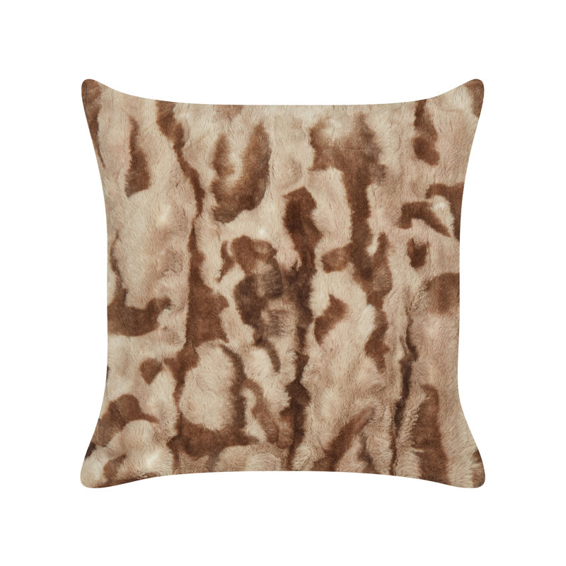 Ajoloko Animal Print Brown Square Cushion