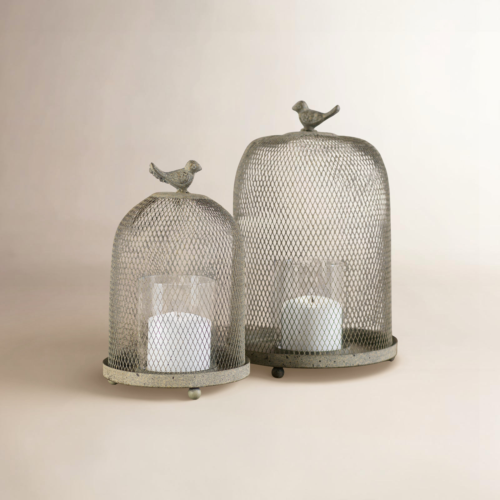 2-Piece Iron Lantern Set