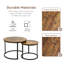 2in1 Round Coffee Table Set Modern Nesting Style End Table-665130382