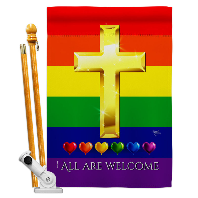 Ensemble de drapeaux 2 côtés en polyester 40 x 28