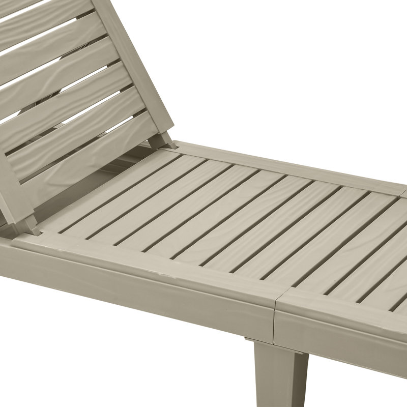 Chaise longue d'extérieur (ensemble de 2), Brun