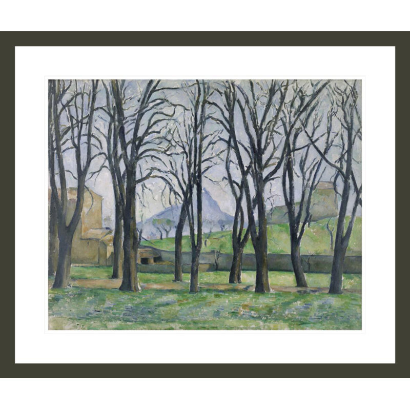 Châtaigniers à Jas de Bouffan par Paul Cézanne, impression giclée encadrée, H 23,5 po x l 27,77 po