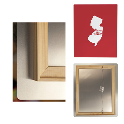 Home Sweet Toms River — New Jersey State Silhouette — Portrait Metal Wall Art
