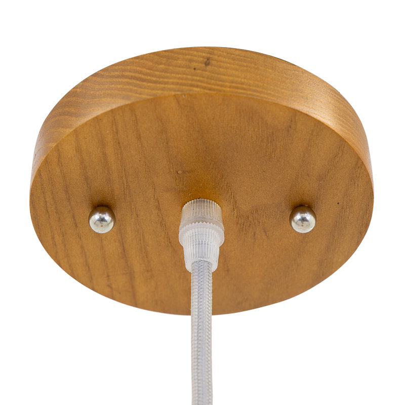 Haslett 1 - Light Natural Single Pendant, 5.9" H x 5.5" W x 5.5" D