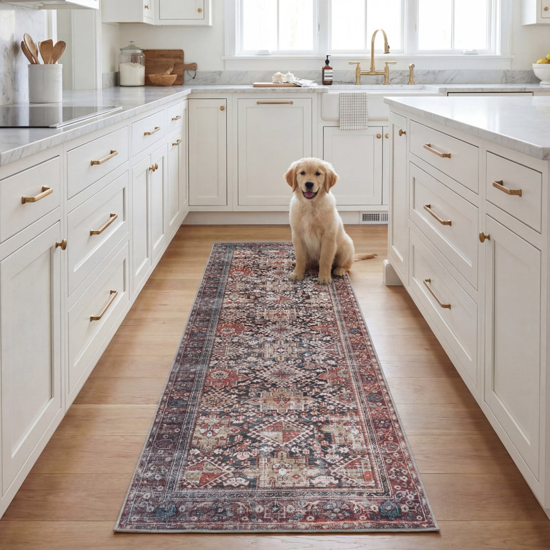 Allan Washable Oriental Indoor Rug, Runner 2'6" x 8'