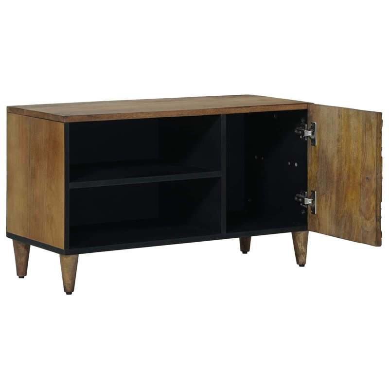 Unfinished TV Stand for TVs up to 32" with Fireplace Included