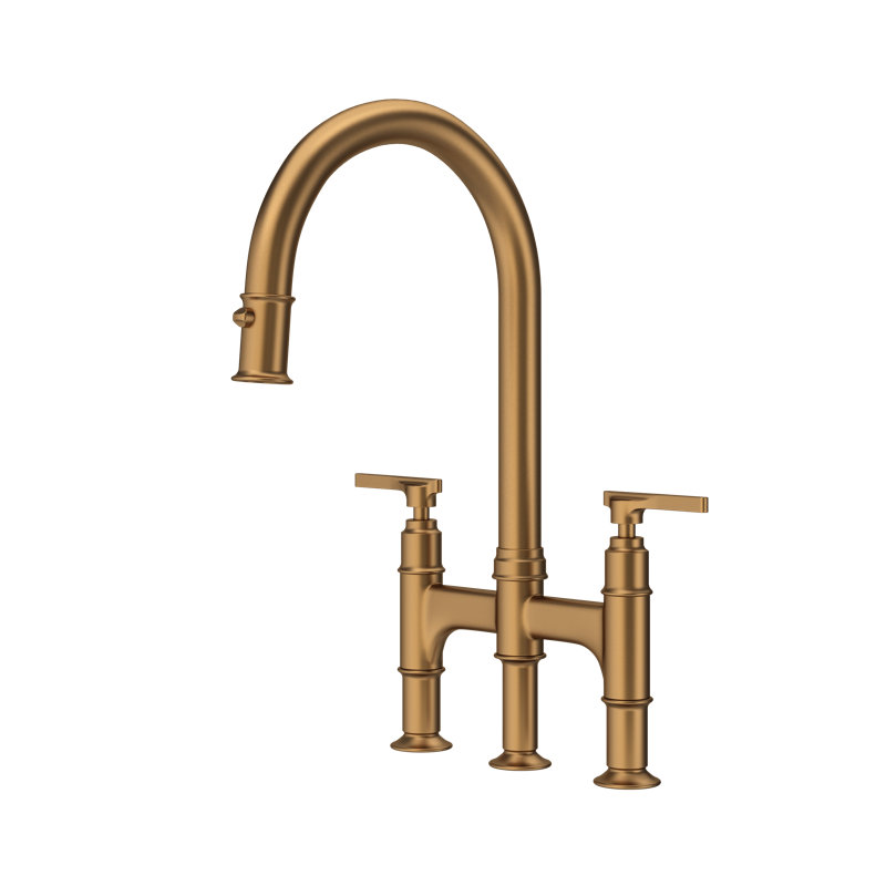 Southbank Pull-Down Bridge Kitchen Faucet, English Bronze