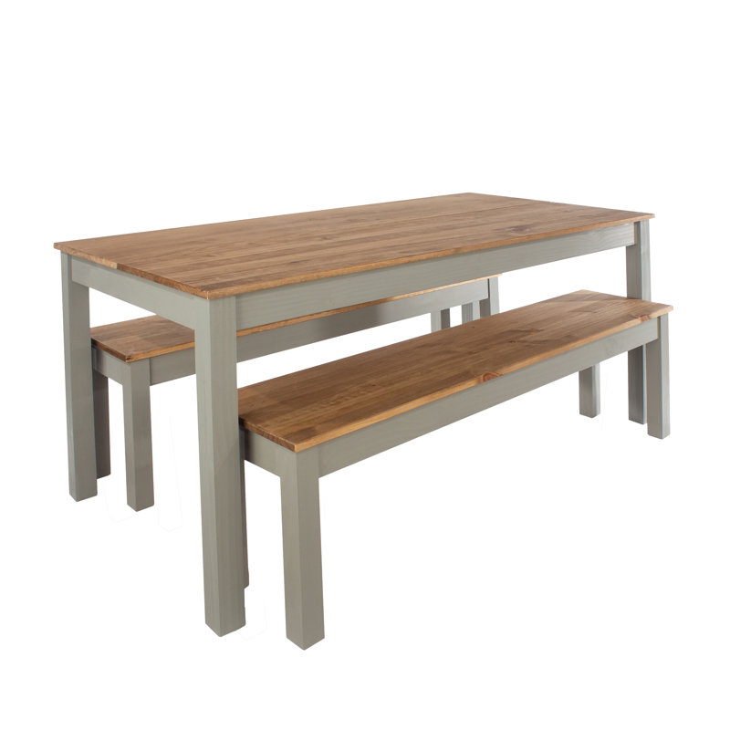 Bryon 4 - Person Pine Solid Wood Dining Set