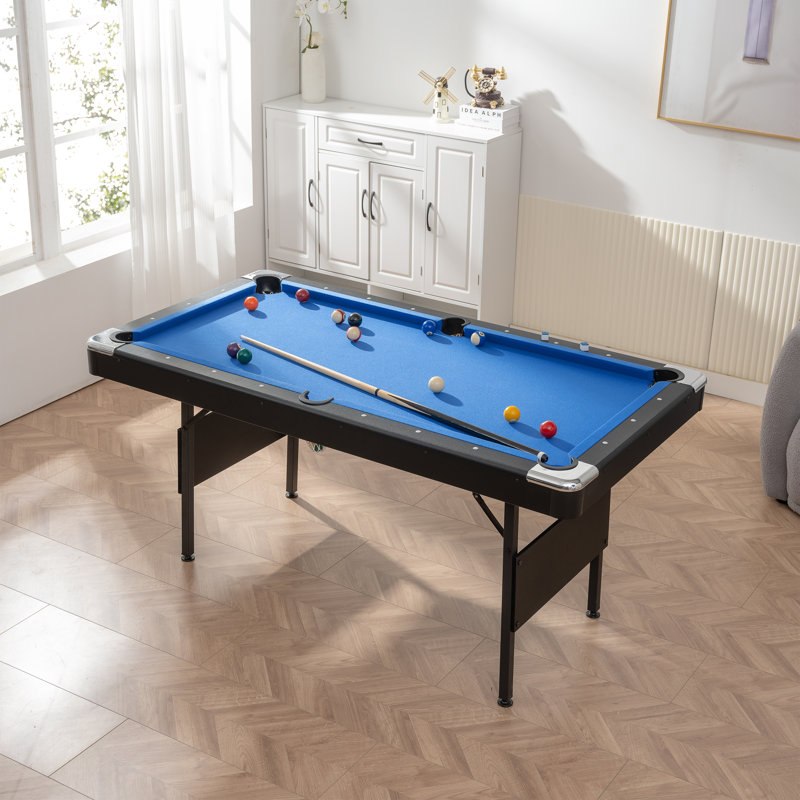 Table de billard, table de billard, table de jeu, table de jeu pour enfants, jeux de table, mouvement familial, Noir / Bleu